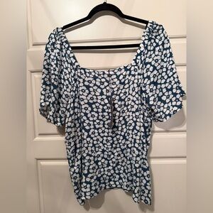 NWT Mix by 41 Hawthorne Caitlyn Flutter Sleeve Top